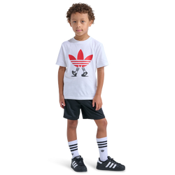 Boys' Toddler - adidas Ice Cream Shorts Set - Off White/Blue