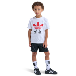 Boys' Preschool - adidas GFX Tee Firebird Short Set - White/Black