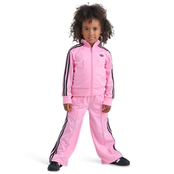 Girls' Infant - adidas Firebird Jacket Wide Leg Pant Set - Pink/Black