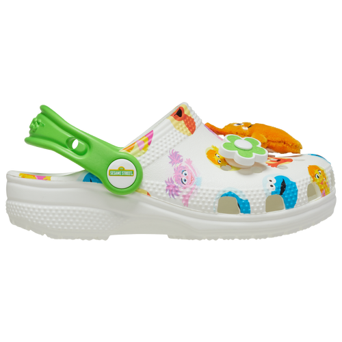 

Crocs Boys Crocs Sesame Be Seen Classic Clogs - Boys' Preschool Shoes White Size 11.0