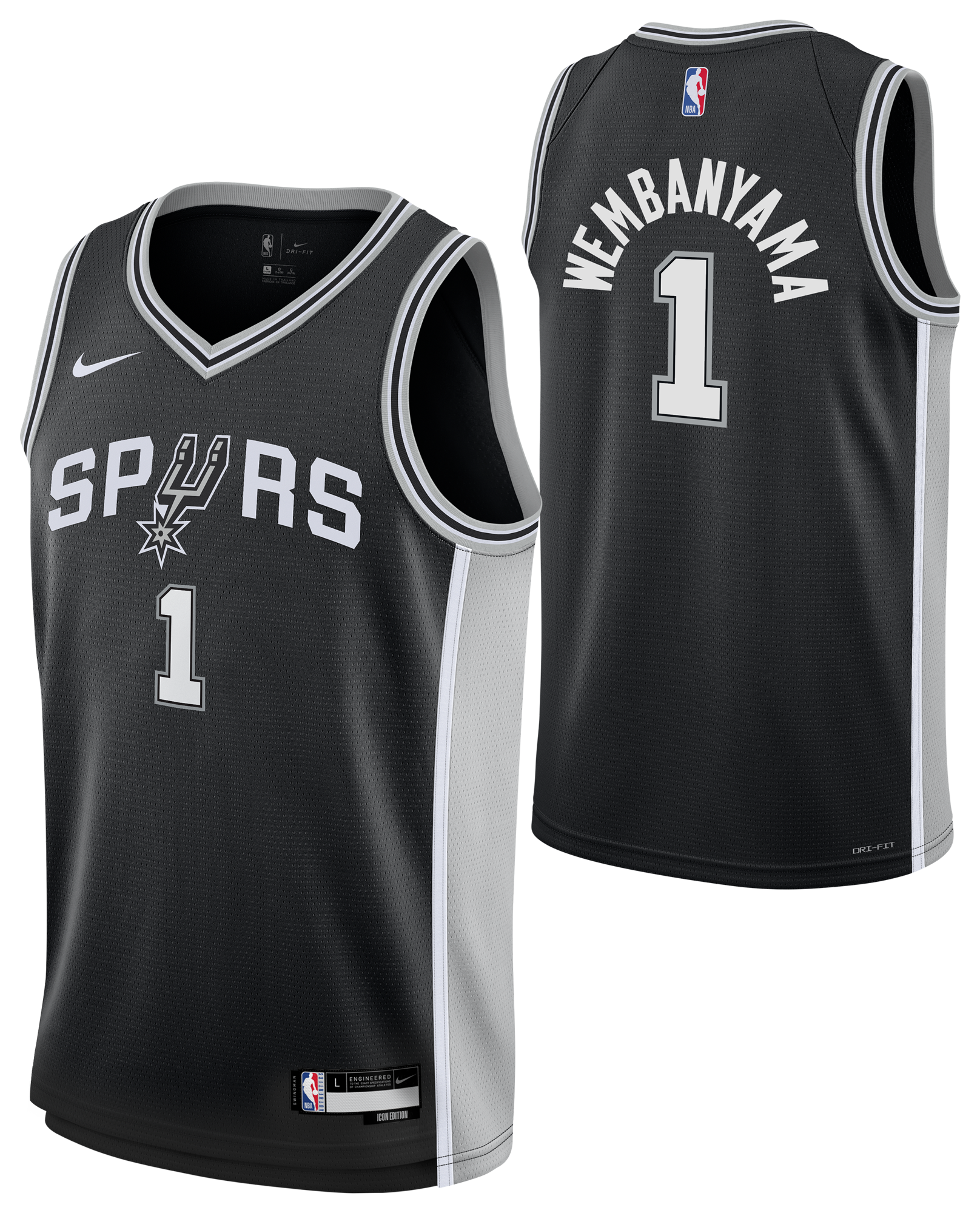 Nike Victor Wembanyama Spurs Icon Jersey - Boys' Grade School