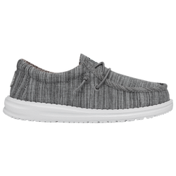 Boys' Preschool - HEYDUDE Wally Blend Linen - White/Gray