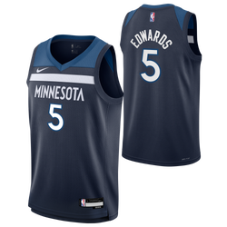 Boys' Grade School - Nike Anthony Edwards Timberwolves Icon Jersey - Rush Blue