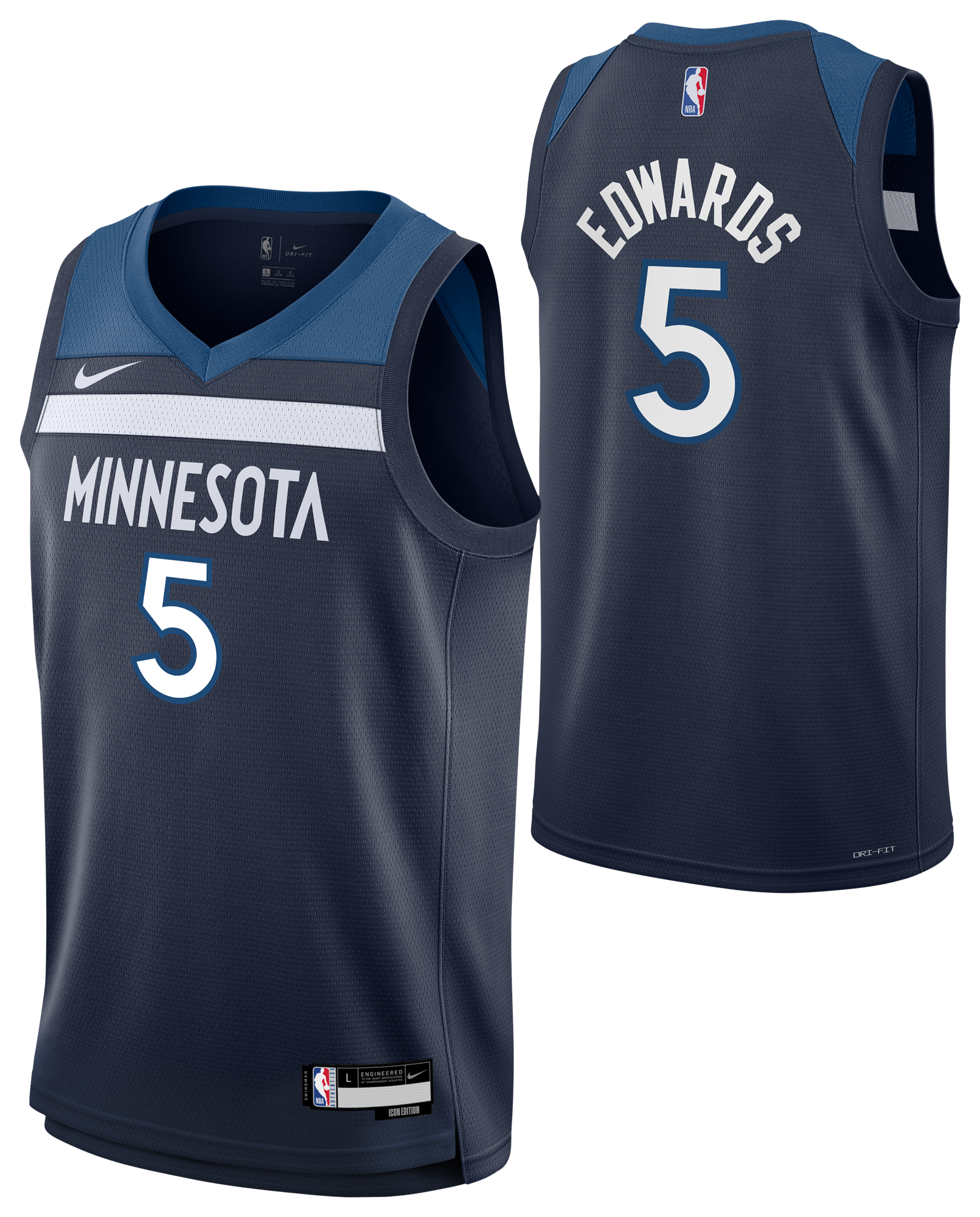 Nike Anthony Edwards Timberwolves Icon Jersey - Boys' Grade School