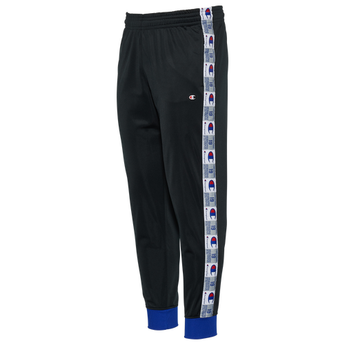 Champion Mens  Taped Track Pants In Black/blue