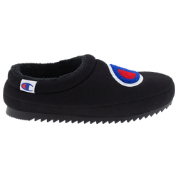 Boys' Grade School - Champion Shuffle Slippers - Black/Black/White