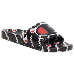 Men's - Champion IPO Mega Script Slides - Black/Red/White