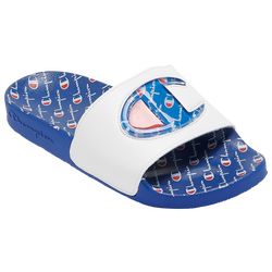 Boys' Grade School - Champion IPO Slide Jellie - White/Blue