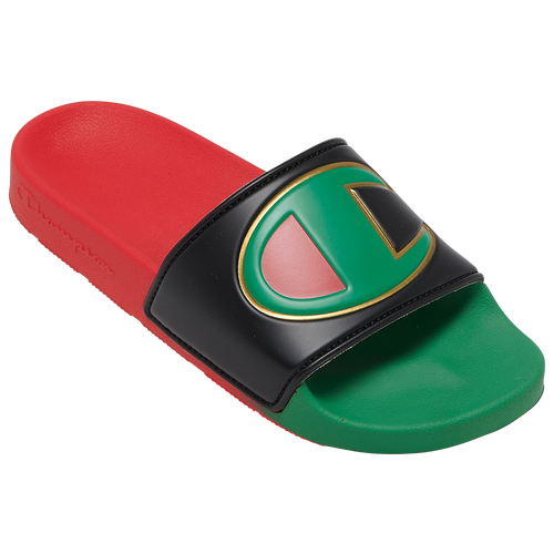 

Champion Boys Champion IPO Slide - Boys' Grade School Shoes Black/Red/Green Size 04.0