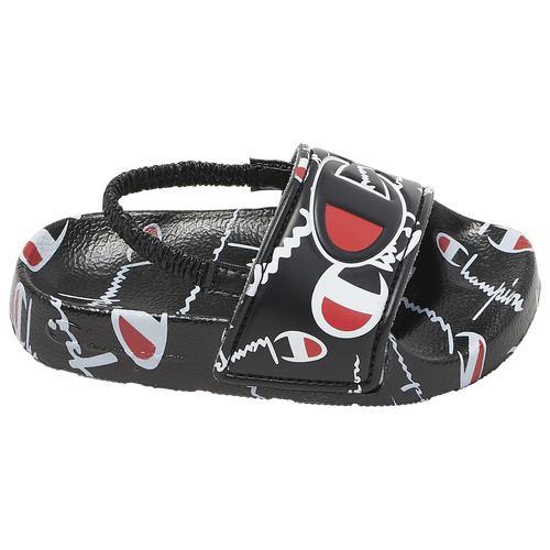 

Champion Boys Champion IPO Warped Slides - Boys' Toddler Shoes Black/Red/White Size 10.0