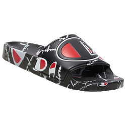 Boys' Grade School - Champion IPO Warped Slides - Black/Red/White