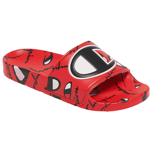 

Champion Boys Champion IPO Warped Slides - Boys' Grade School Shoes Red/Black/White Size 04.0