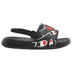 Boys' Toddler - Champion Super Slides Split - Black/Red/White