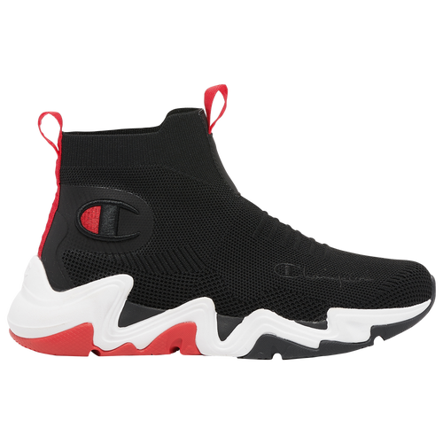 Champion Hyper C - Boys' Grade School Running Shoes - Black / Red / White - CP101163Y