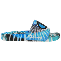 Boys' Grade School - Champion IPO Tie Dye Slides - Blue/Multi