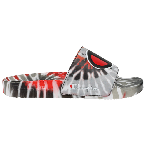 

Champion Boys Champion IPO Tie Dye Slides - Boys' Grade School Shoes Black/Red Size 5.0