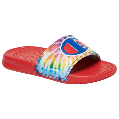 

Champion Boys Champion Slide - Boys' Preschool Shoes Tie Dye Rainbow/Red Size 11.0