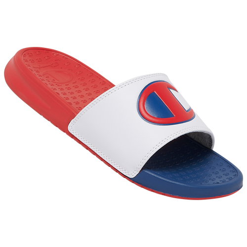 

Champion Boys Champion Super Slides - Boys' Preschool Shoes White/Blue/Red Size 12.0