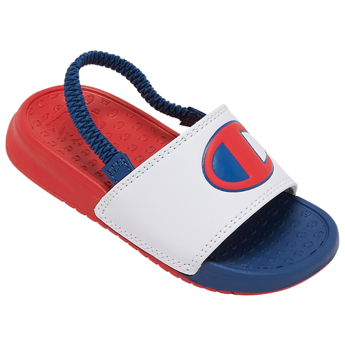 

Champion Boys Champion Super Slide Split - Boys' Toddler Shoes White/Blue/Red Size 04.0