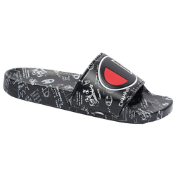 Boys' Grade School - Champion IPO Doodle Slides - Black/White