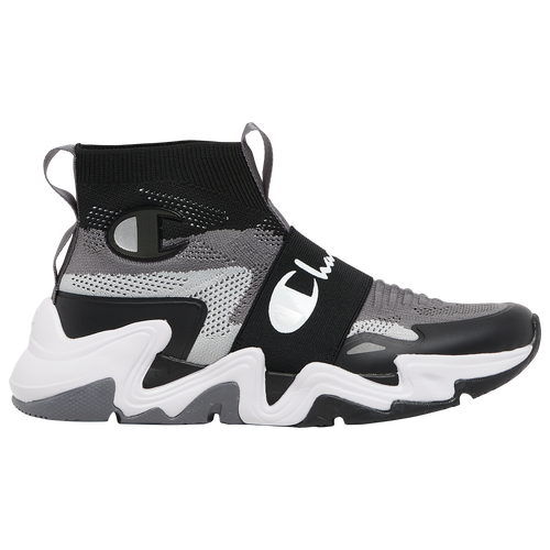 Champion Big Kids Hyper Future Hi Casual Sneakers From Finish Line In Black/grey