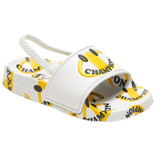 

Girls Champion Champion IPO Smile - Girls' Toddler Shoe White/Yellow Size 05.0