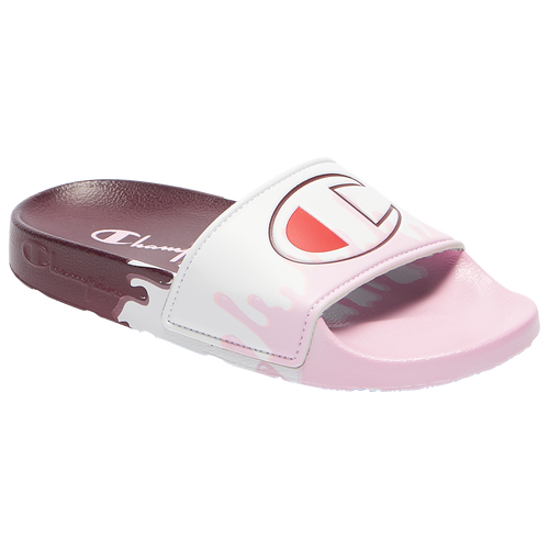 

Champion Girls Champion IPO Drip Slides - Girls' Preschool Shoes Pink/Brown/White Size 3.0