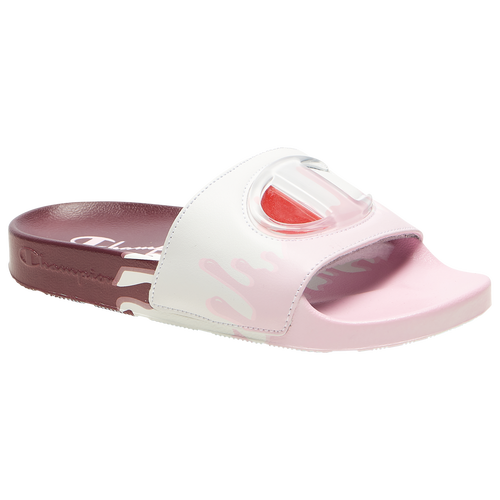 Champion Kids' Girls  Ipo Drip Slides In Pink/brown/white