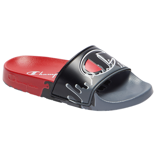 

Champion Boys Champion IPO Drip Slides - Boys' Preschool Shoes Red/Black/Grey Size 2.0