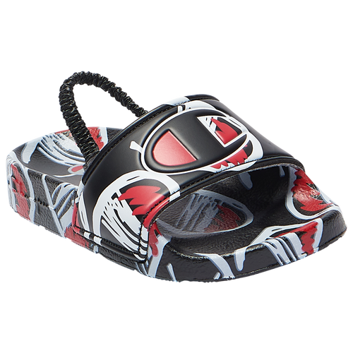 

Boys Infant Champion Champion IPO Comic Slides - Boys' Infant Shoe Black/Scarlet/White Size 07.0
