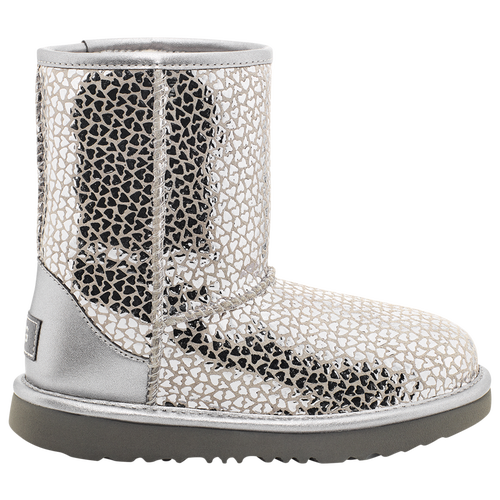 

UGG Girls UGG Classic II Gel Hearts - Girls' Preschool Shoes Silver/Silver Size 01.0