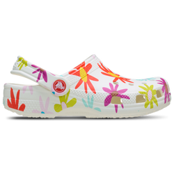Girls' Preschool - Crocs Graphic Classic Clog - Chalk/Chalk