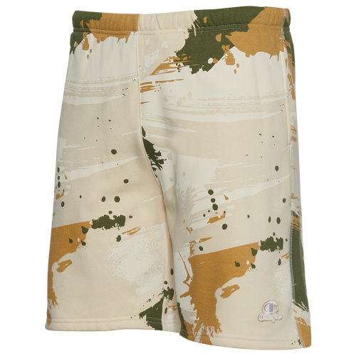 

Champion Classic Fleece AOP 8" Shorts - Mens Sandstorm/Fresh Skin Tan/Cargo Olive Size M