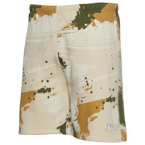 

Champion Classic Fleece AOP 8" Shorts - Mens Sandstorm/Fresh Skin Tan/Cargo Olive Size S