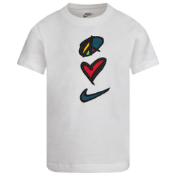 Boys' Preschool - Nike Peace Love Swoosh T-Shirt - White/White