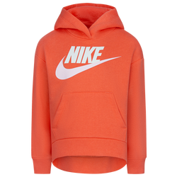 Girls' Preschool - Nike Club Fleece High Low Pullover - Orange/Pink