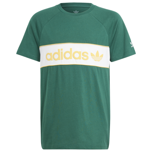 

adidas Originals Boys adidas Originals NY T-Shirt - Boys' Grade School White/Green/Yellow Size L