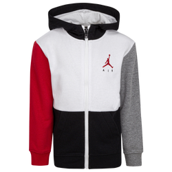 Boys' Preschool - Jordan Air French Terry Full-Zip Jacket - White/Red/Black