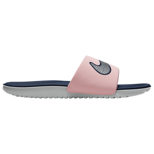 

Girls Preschool Nike Nike Kawa Slides SE 2 - Girls' Preschool Shoe Pink Gaze/Metallic Silver/Midnight Navy Size 11.0