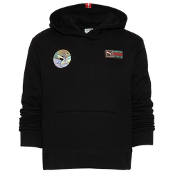 Girls' Grade School - PUMA Flower Aura Pullover Hoodie - Black/Pink