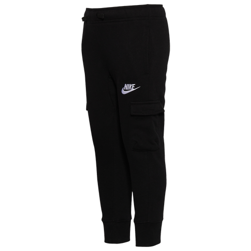Shop Nike Boys  Club Fleece Cargo Pants In Black/black