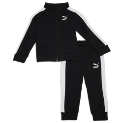 Boys' Toddler - PUMA Fleece Track Set - Black/White