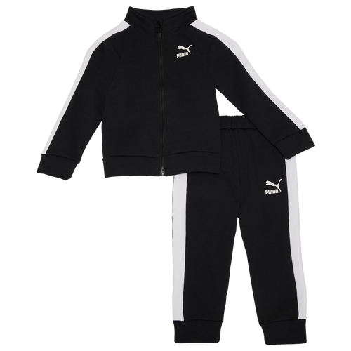 

Boys PUMA PUMA Fleece Track Set - Boys' Toddler Black/White Size 4T