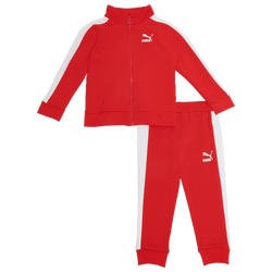 Boys' Toddler - PUMA Fleece Track Set - White/Red