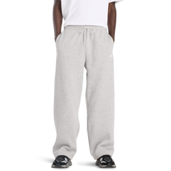Men's - New Balance Sport Essentials Open Hem Fleece Pants - Grey/White