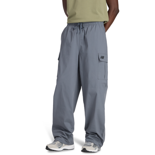 New Balance Mens Cotton Twill Cargo Pants - - Grey / Black