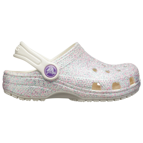 

Girls Preschool Crocs Crocs Classic Glitter Clog - Girls' Preschool Shoe Oyster/Oyster Size 03.0