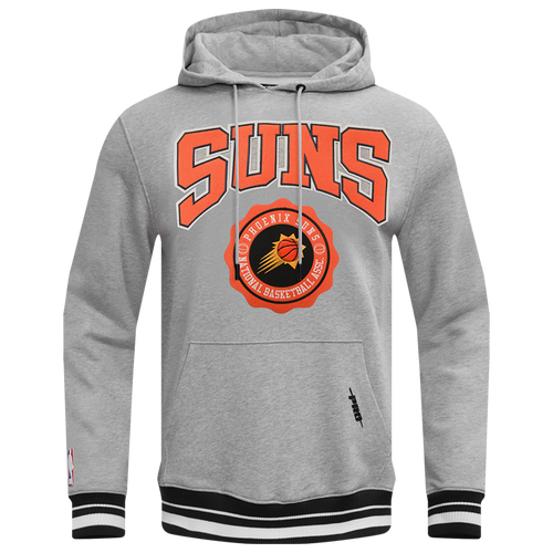 Shop Pro Standard Mens  Suns Crest Emblem Fleece P/o Hoodie In Gray