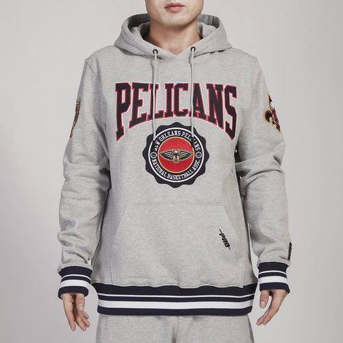 

Pro Standard Mens Pro Standard Pelicans Crest Emblem Fleece P/O Hoodie - Mens Gray Size XXL