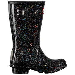 Girls' Preschool - Hunter OG Giant Glitter Boot - Black/Black